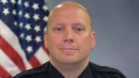 Olathe, KS, Police and School Resource Officer Erik Clark.