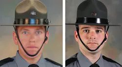 Pennsylvania State Troopers Branden Sisca (left) and Martin Mack III.