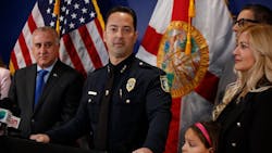 Hialeah, FL, Police Chief George Fuente holds his first press conference as the city's new top cop Monday. Hialeah, FL, Police Chief George Fuente holds his first press conference as the city's new top cop Monday.