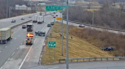 A Kansas City, MO, police officer and another driver were injured in a collision along Interstate 70 on Thursday.