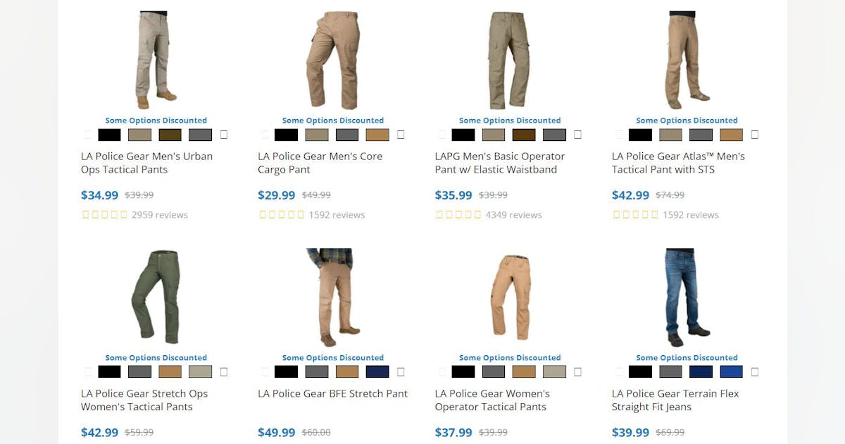 LA Police Gear Offers Large Selection of Tactical Pants Officer