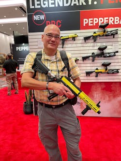 Pepperball released their Patrol Pistol Carbine, which is a carbine sized launcher that can throw projectiles accurately to 150 feet. Pepperball released their Patrol Pistol Carbine, which is a carbine sized launcher that can throw projectiles accurately to 150 feet.