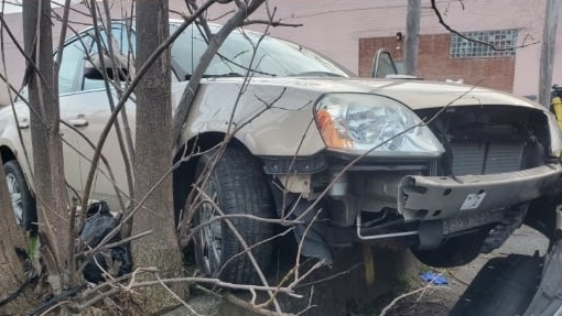 A man pursued by East Cleveland, OH, police Wednesday tried to escape by jumping his vehicle over a wall, a move that fell short.