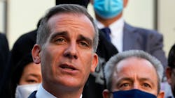 Los Angeles Mayor Eric Garcetti. Los Angeles Mayor Eric Garcetti.