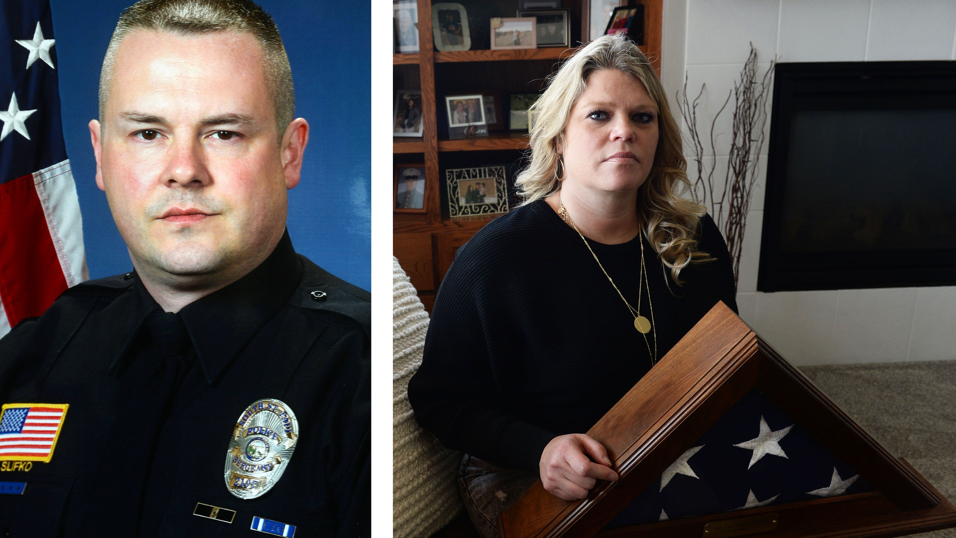 Katie Slifko husband, Cory Slifko, a South St. Paul police officer, died by suicide in 2019 after he was diagnosed by multiple doctors with PTSD stemming from his work.