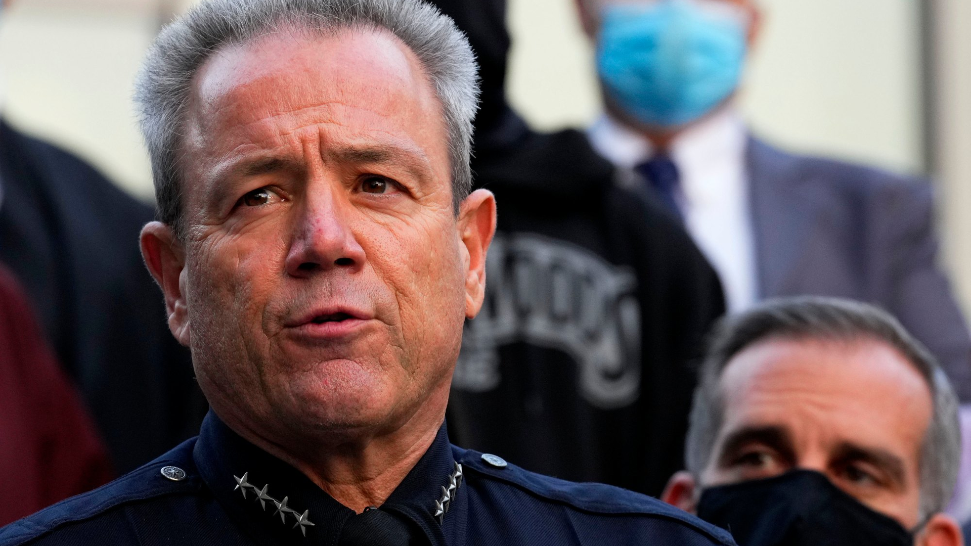LAPD Chief Michel Moore.