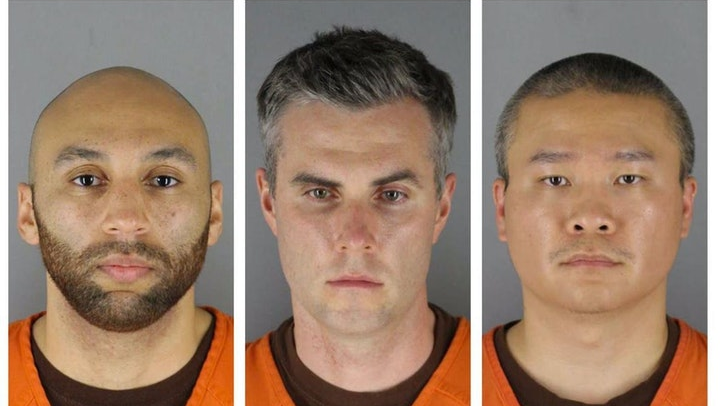 Former Minneapolis Police Officers J. Alexander Kueng (from left), Thomas Lane and Tou Thao.
