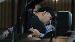 Two SEPTA police officers embrace at Temple University Hospital after a transit officer was shot Wednesday in Philadelphia. Two SEPTA police officers embrace at Temple University Hospital after a transit officer was shot Wednesday in Philadelphia.