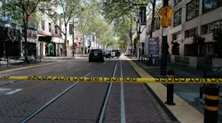 Sacramento, CA, police officers work the scene after a shooting that occurred Sunday that killed six people and injured 12.