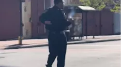 In a video posted online Wednesday, a comedian is seen impersonating a police officer and directing traffic while apparently smoking marijuana, which recently haveen legalized in the state.