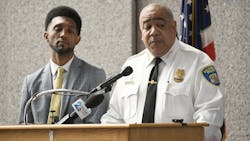 Baltimore Mayor Brandon Scott and Police Commissioner Michael Harrison. Baltimore Mayor Brandon Scott and Police Commissioner Michael Harrison.