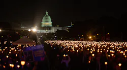 Thousands attended the 34th Annual Candlelight Vigil hosted by the National Law Enforcement Officers Memorial Fund took place on the National Mall in Washington, D.C., on May 13.