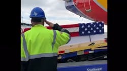 Maryland Transportation Authority Police, BWI Marshall Airport firefighters and MTDA employees conduct a dignified transfer for a fallen U.S. Marine in 2020. Maryland Transportation Authority Police, BWI Marshall Airport firefighters and MTDA employees conduct a dignified transfer for a fallen U.S. Marine in 2020.