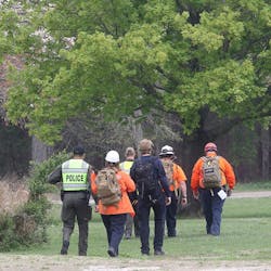 Searchers fan out into Malaga Lake Park during the Gloucester County, NJ, Child Abduction Response Team drill April 26. Searchers fan out into Malaga Lake Park during the Gloucester County, NJ, Child Abduction Response Team drill April 26.