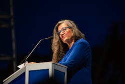 Patricia Carruth, National President of Concerns of Police Survivors, speaks at the 34th Annual Candlelight Vigil on the National Mall in Washington, D.C., on May 13. Patricia Carruth, National President of Concerns of Police Survivors, speaks at the 34th Annual Candlelight Vigil on the National Mall in Washington, D.C., on May 13.