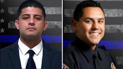 El Monte, CA, Officer Joseph Santana (left) and Sgt. Michael Paredes. El Monte, CA, Officer Joseph Santana (left) and Sgt. Michael Paredes.