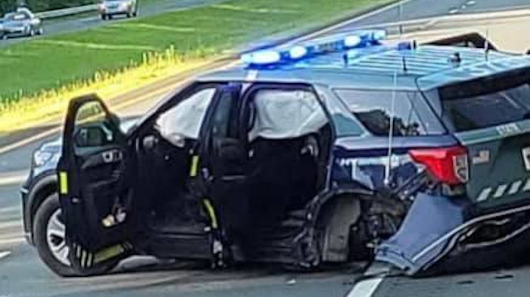 A Massachusetts State Police trooper placed his cruiser in the path of a wrong-way driver along Interstate 91 on June 10 to prevent a potential head-on collision between the offender and another motorist.