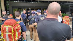 Police described a 'catastrophic' scene Wednesday after a gunman's rampage left four people dead in the Natalie Medical Building, about six miles south of downtown Tulsa, Oklahoma. Police described a 'catastrophic' scene Wednesday after a gunman's rampage left four people dead in the Natalie Medical Building, about six miles south of downtown Tulsa, Oklahoma.