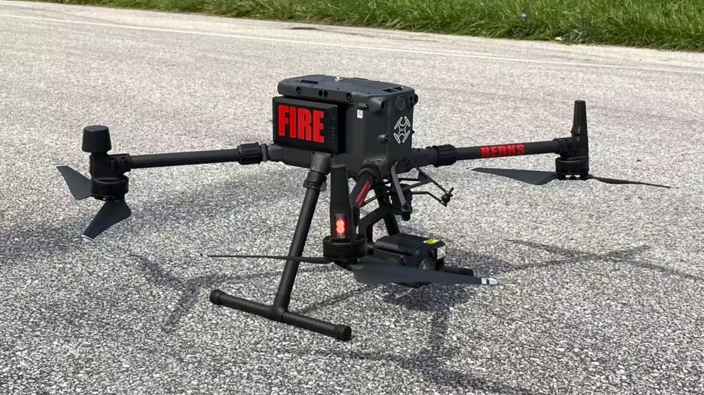 South Heidelberg Township, PA, asked for help from the Western Berks Fire Department and its drone to help find a restaurant employee accused of threatening co-workers with a knife Saturday.