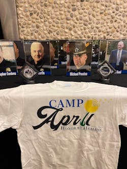 Camp April is an annual event help for the children of law enforcement officers who died by suicide. Camp April is an annual event help for the children of law enforcement officers who died by suicide.
