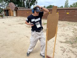 The gun naturally cants against the body. This keeps the slide's movement to the rear to happen without interruption. As long as the gun is against the body, the orientation with the torso can aim the gun. Our team is fortunate to be able to use Safety First Shooting Association's River Oaks Firearms Training Center to practice shooting and movement techniques. This range gives us plenty of room for movement to practice. The gun naturally cants against the body. This keeps the slide's movement to the rear to happen without interruption. As long as the gun is against the body, the orientation with the torso can aim the gun. Our team is fortunate to be able to use Safety First Shooting Association's River Oaks Firearms Training Center to practice shooting and movement techniques. This range gives us plenty of room for movement to practice.