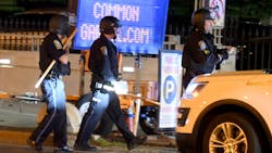 Boston police prepare to move out on Charles Gate near the Boston Common garage in May 2020. Boston police prepare to move out on Charles Gate near the Boston Common garage in May 2020.