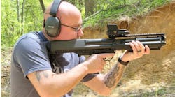Radically different from the traditional pump action shotgun, the KSG is a bullpup design that loads rounds in through the dual magazine tubes from the back bottom.