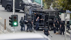 In this 2019 photo, LAPD SWAT officers stage near a Toyota Prius that authorities believe was used in the possible kidnapping of a woman in Monrovia and located in downtown Los Angeles with the suspect barricaded inside the car. In this 2019 photo, LAPD SWAT officers stage near a Toyota Prius that authorities believe was used in the possible kidnapping of a woman in Monrovia and located in downtown Los Angeles with the suspect barricaded inside the car.