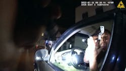Body camera footage shows a driver pointing a gun at a Mountain View, CA, police officer moments before he opened fire during a traffic stop Saturday. Body camera footage shows a driver pointing a gun at a Mountain View, CA, police officer moments before he opened fire during a traffic stop Saturday.