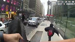 An NYPD on horseback chased down a man accused of threatening a vendor and stealing sunglasses over the weekend. An NYPD on horseback chased down a man accused of threatening a vendor and stealing sunglasses over the weekend.