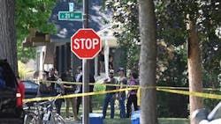 Law enforcement and emergency crews responded to the scene of a shooting during a traffic stop Tuesday in which a North Kansas City, MO, police officer was seriously injured. Law enforcement and emergency crews responded to the scene of a shooting during a traffic stop Tuesday in which a North Kansas City, MO, police officer was seriously injured.