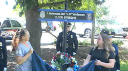 The family of Spokane, WA, Police Lt. Jon 'JD' Anderson unveils a memorial Tuesday dedicated to the officer, who died in 2019 because of complications from an on-duty injury suffered in 1997.