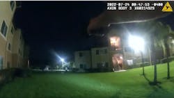 In a screenshot from body camera video, a Hillsborough County Sheriff's Office deputy points his service pistol at 32-year-old Jonathan Huertas Reyes at the Bristol Bay Apartments in Tampa early Sunday. In a screenshot from body camera video, a Hillsborough County Sheriff's Office deputy points his service pistol at 32-year-old Jonathan Huertas Reyes at the Bristol Bay Apartments in Tampa early Sunday.