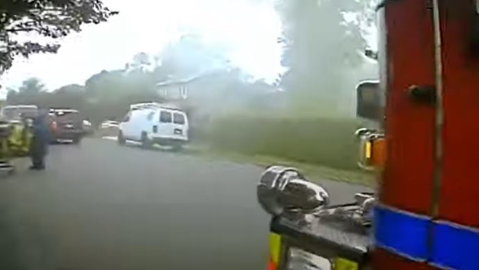 As Julia Caldwell watched a fellow Ewing police officer get partially into the window of a burning home last month, where a dog was in a cage, her adrenaline surged: &ldquo;Get me in there!&rdquo; she exclaimed.