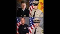 Clockwise: Bernalillo County Undersheriff Larry Koren, Lt. Fred Beers, Deputy Michael Levison and Bernalillo County Fire Rescue Specialist Lt. Matthew King Clockwise: Bernalillo County Undersheriff Larry Koren, Lt. Fred Beers, Deputy Michael Levison and Bernalillo County Fire Rescue Specialist Lt. Matthew King