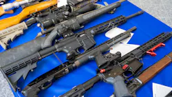 Guns seized by the New York State Police were displayed during a press conference by Gov. Kathy Hochul on Thursday. Guns seized by the New York State Police were displayed during a press conference by Gov. Kathy Hochul on Thursday.