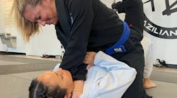 Here, Amanda Bear trains on the mats. Brazilian JuJitsu is one of the most effective training styles one can use for Law Enforcement. The goals of BJJ align with the physical control goals of BJJ. The best way to incorporate BJJ into Law Enforcement is to create a global culture shift, where it is recognized in POST certification, and Officers are trained in it consistently.