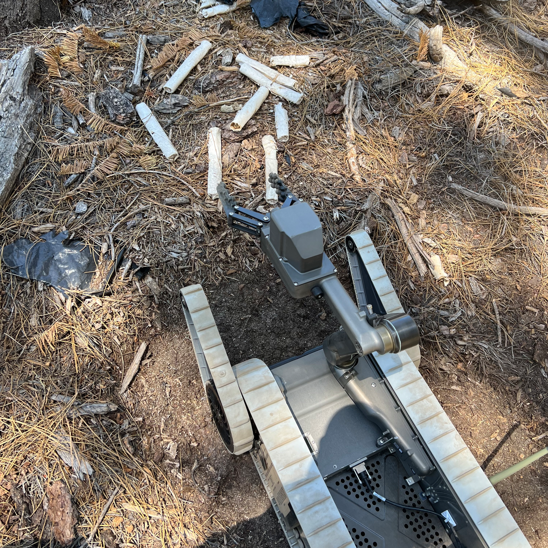 A multi-agency bomb squad deployed a robot to dispose of 'very old' dynamite found along a highway on the Nevada side of Lake Tahoe on Monday.