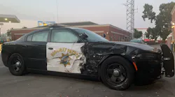 Two California Highway Patrol officers were injured when their patrol car was struck by an alleged DUI driver during a traffic stop near Vallejo early Friday.