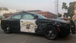 Two California Highway Patrol officers were injured when their patrol car was struck by an alleged DUI driver during a traffic stop near Vallejo early Friday. Two California Highway Patrol officers were injured when their patrol car was struck by an alleged DUI driver during a traffic stop near Vallejo early Friday.