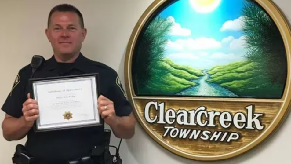 Clearcreek Township, OH, Police Officer Eric Ney.
