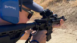 The Swampfox Blade weighs only 13.1 ounces, and doesn't take up much real estate on the carbine. It has a 3.8 inch eye relief, which is a bit too short for most magnifiers. It does have one of the most usable reticles on a prismatic, and it allows the Officer to quickly scan and engage.