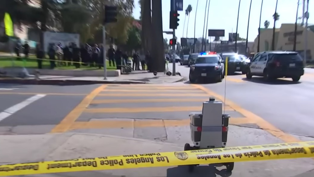 Los Angeles Food Delivery Robot Crime Scene (ca)