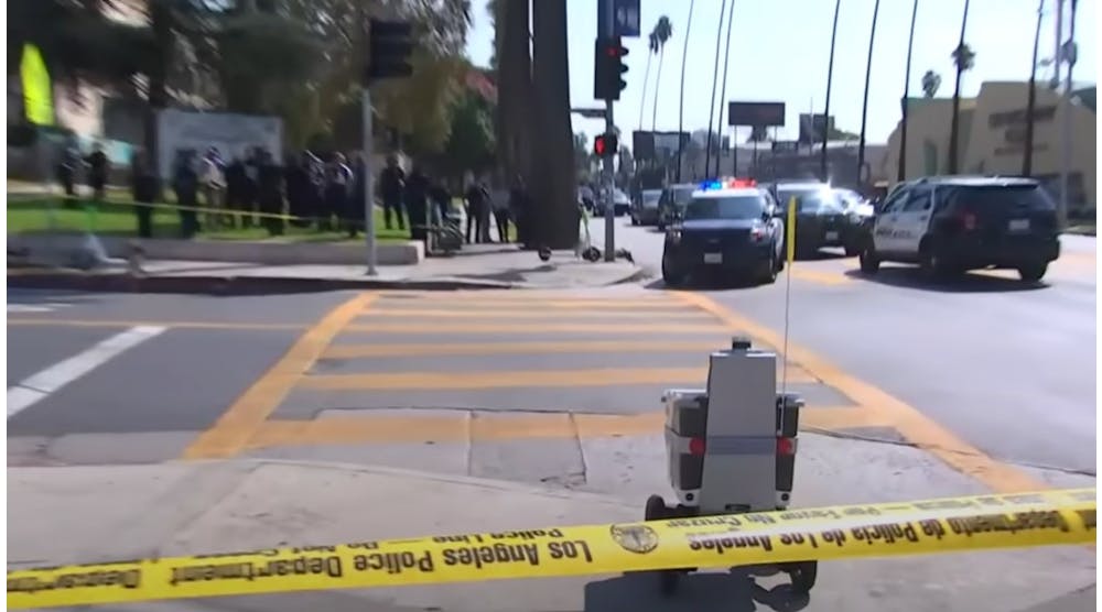 Los Angeles Food Delivery Robot Crime Scene (ca)