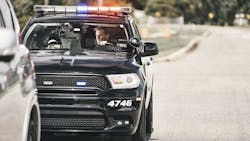 An officer with the Melbourne Police Department is seen inside his patrol car working on a TOUGHBOOK laptop. An officer with the Melbourne Police Department is seen inside his patrol car working on a TOUGHBOOK laptop.