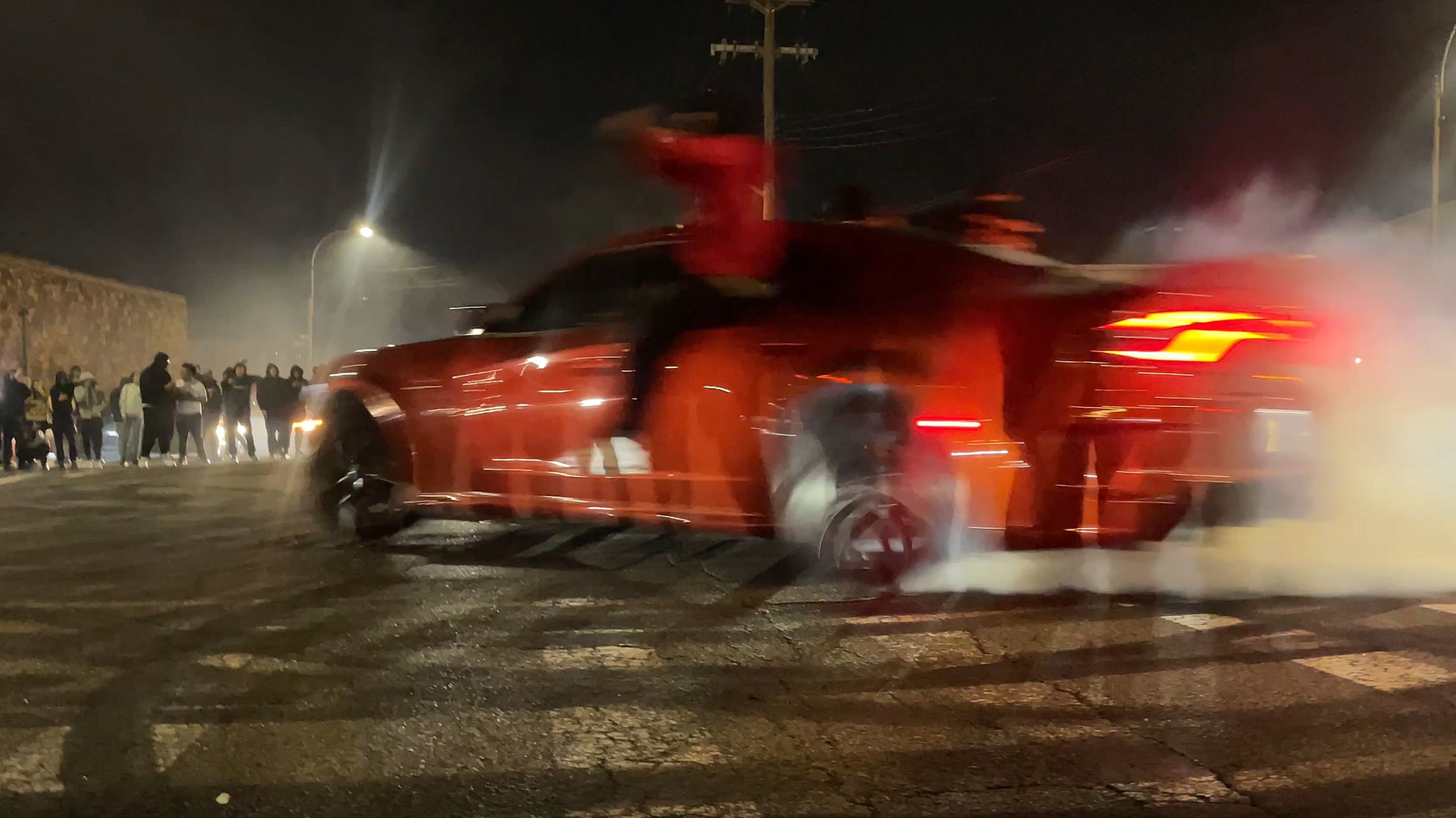 Drag racing at Farmers Boulevard and 147th Avenue in New York City in April.
