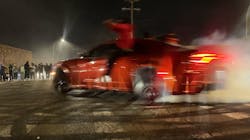 Drag racing at Farmers Boulevard and 147th Avenue in New York City in April. Drag racing at Farmers Boulevard and 147th Avenue in New York City in April.