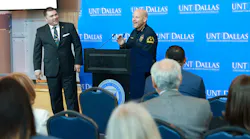 Dallas Police Chief Eddie García speaks at an update for Texas Law Enforcement Peer Network update Thursday at the University of North Texas in Dallas.