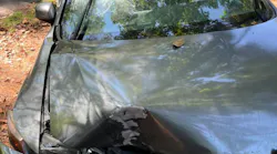 A driver drove through a construction zone, school property and a golf course before crashing into a tree in Franklin, NC, on Wednesday. The chase began when the driver avoided a traffic stop with Macon County sheriff's deputies.