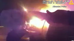 Alahambra Police Burning Car Rescue (ca)